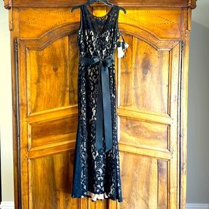 NWT, Betsy & Adam, long black dress